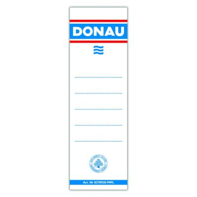 Etykiety Donau na segregatory szerokie samoprzylepne