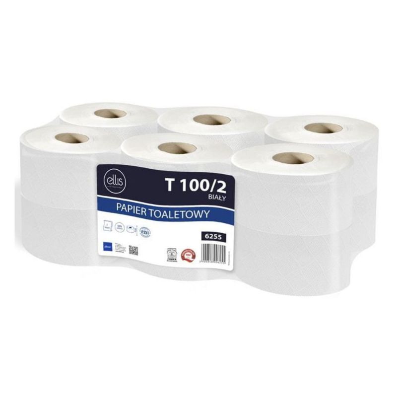 Papier toaletowy Ellis Professional T100/2 Jumbo biały