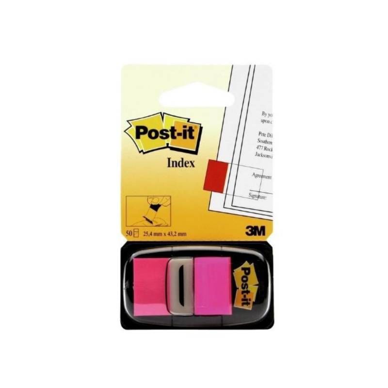 Zakładki indeksujące Post-It standardowe 25 x 43 mm jaskraworóżowe