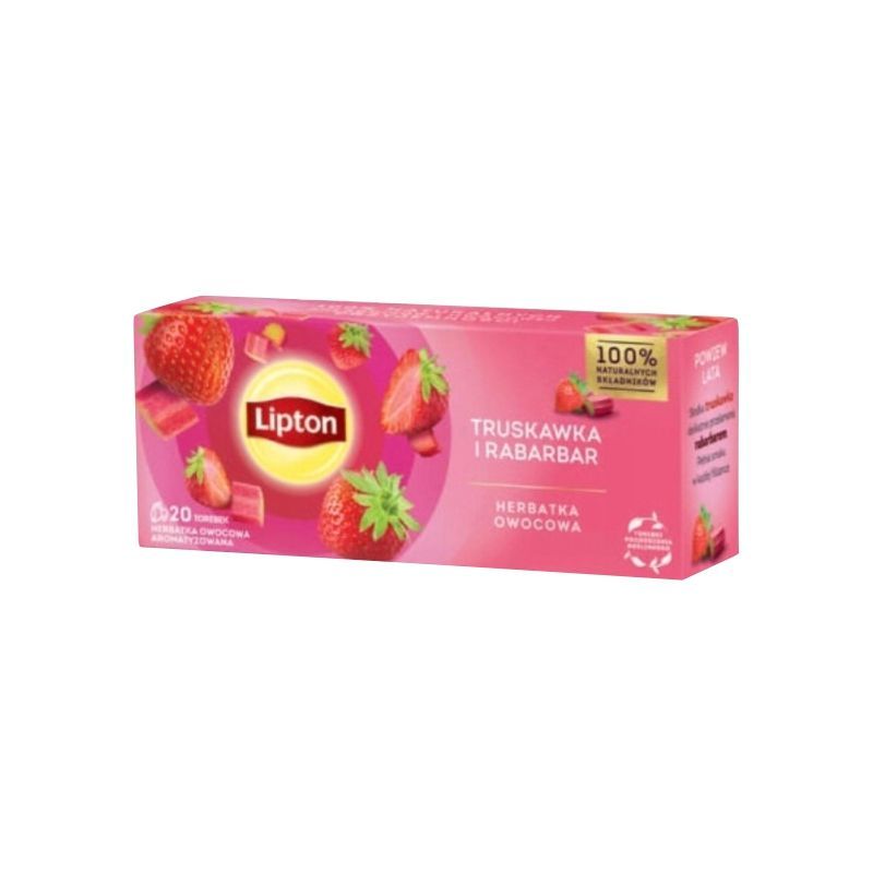Herbata Lipton Fruits Truskawka i Rabarbar 20 torebek