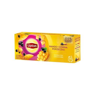 Herbata Lipton Fruits Mango i Czarna Porzeczka 20 torebek