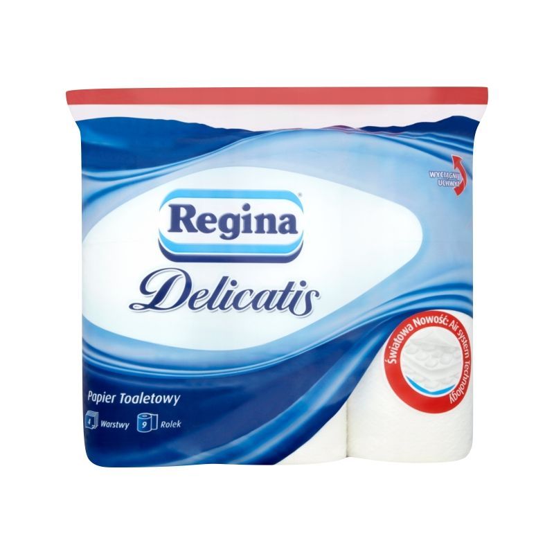 Papier toaletowy Regina Delicatis 4 warstwy biały 12m