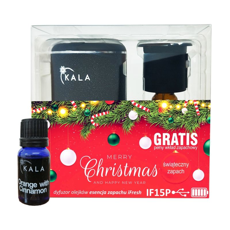 Dyfuzor zapachowy KALA FRESH IF15P czarny + świąteczny zapach