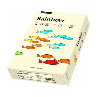 Papier ksero Rainbow A4 160g kremowy R03 250 arkuszy