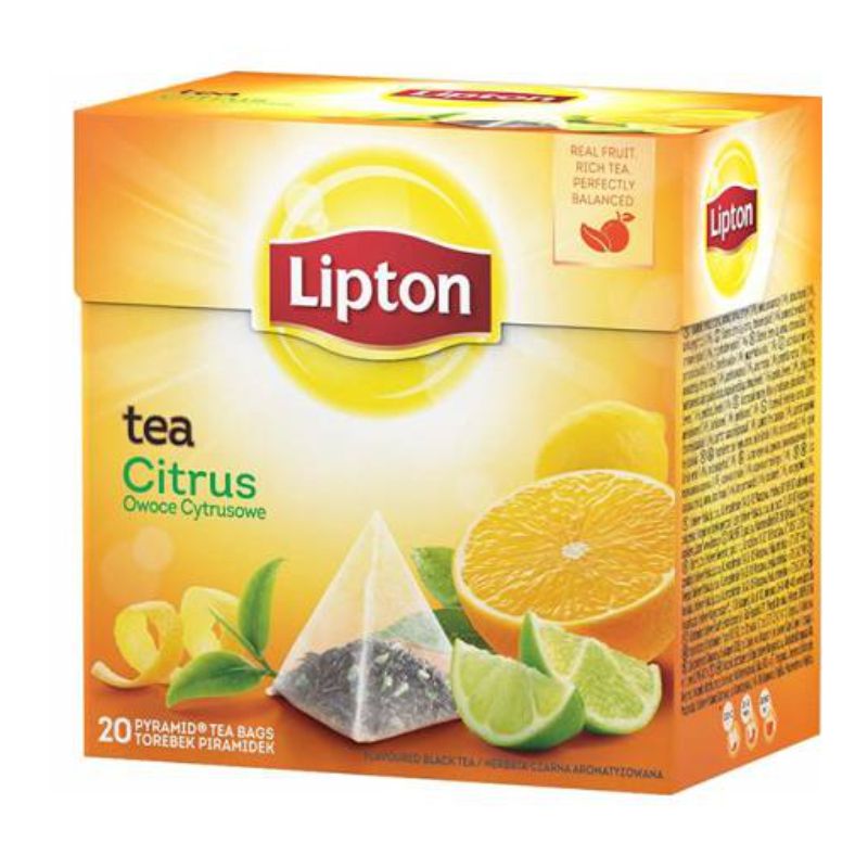 Herbata Lipton Piramidki Owoce Cytrusowe 20 torebek