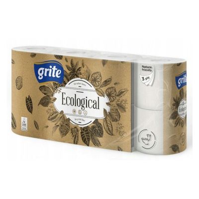 Papier toaletowy Grite Ecological 3 warstwy 8 rolek