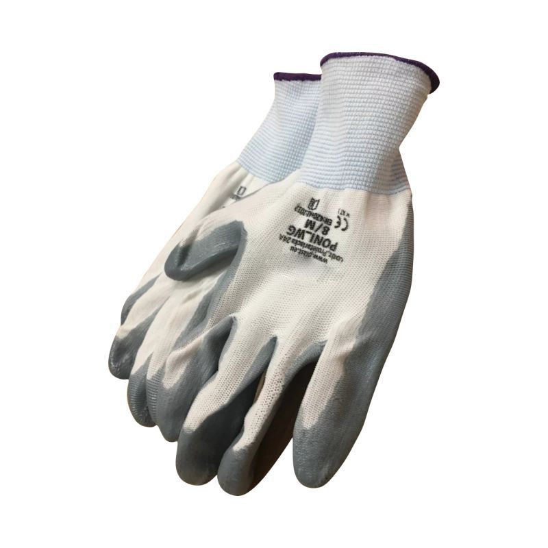 Rękawice Robocze rozmiar 10-XL białe powlekane nitrylem