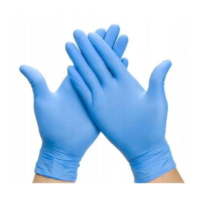 Rękawiczki jednorazowe MedaSEPT nitrylowe roz. L niebieskie 100 szt.