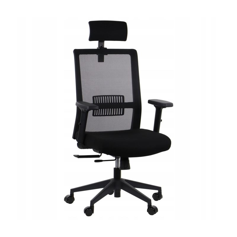Krzesło ergonomiczne, biurowe RIVE RIVERTON M/H czarny/czarny