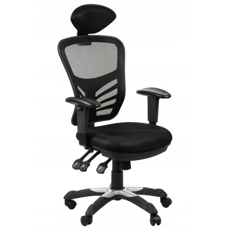 Krzesło obrotowe HG-0001H podst. nylon czarne