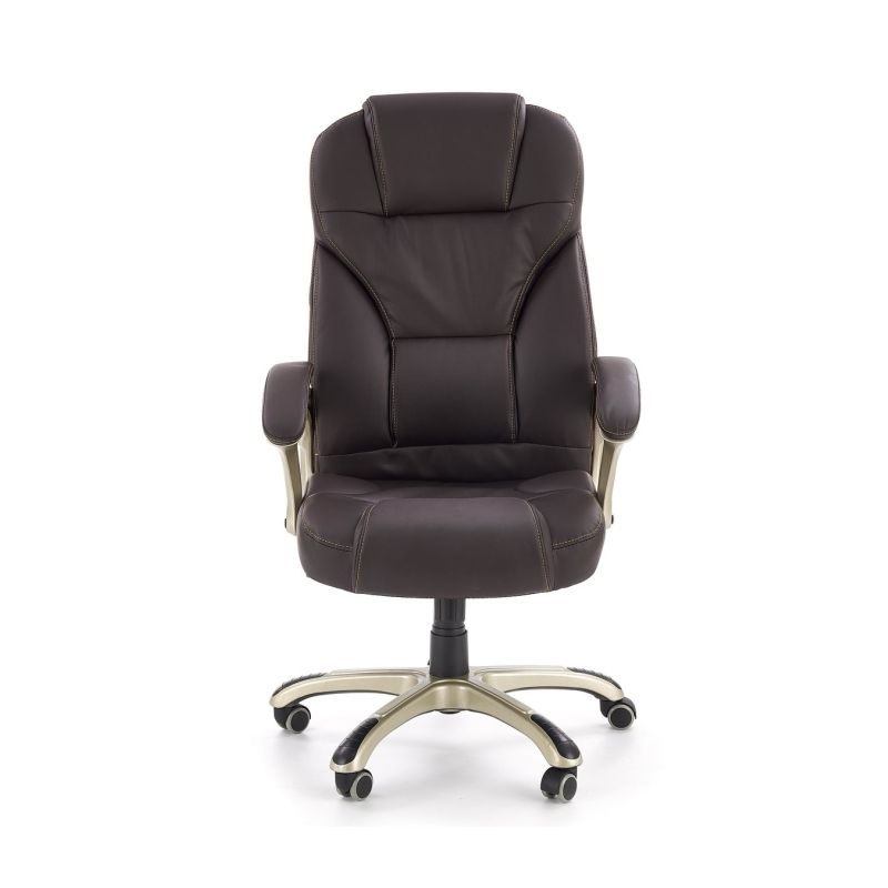 Fotel gabinetowy H-DES Desmond V-CH c. brązowy ekoskóra