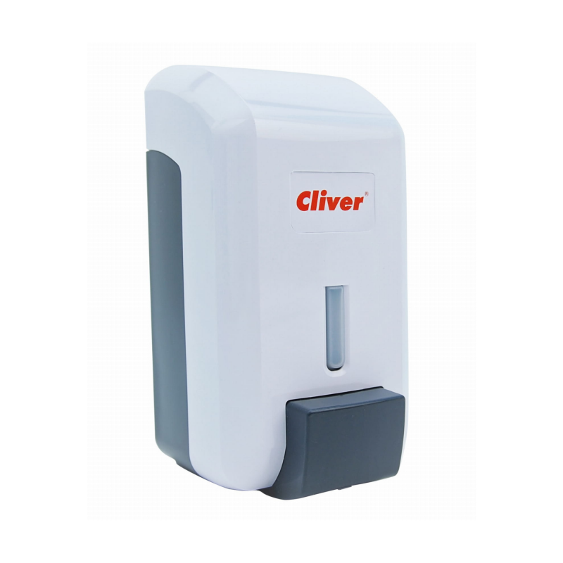 Dozownik sanitarny do mydła w płynie LAMIX Cliver 0970 – 700 ml, biało-szary