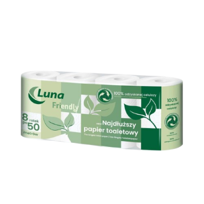 Papier toaletowy Luna Friendly 8 Rolek 50m