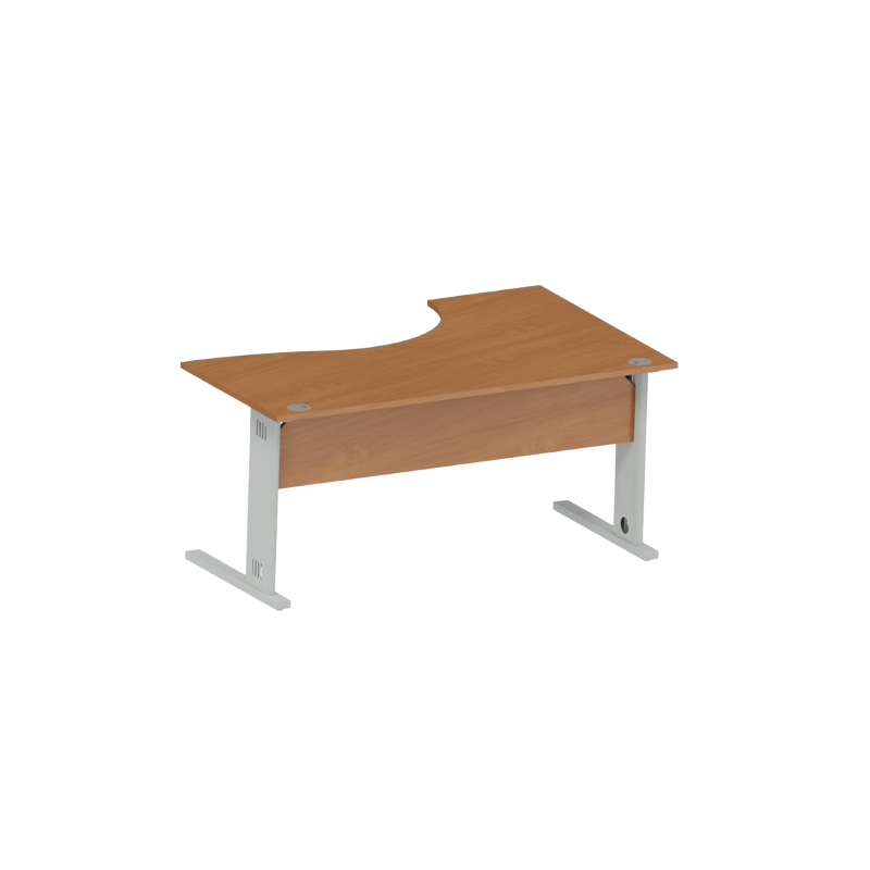 Biurko BN-160L G Buk Bawaria + Szara Platyna