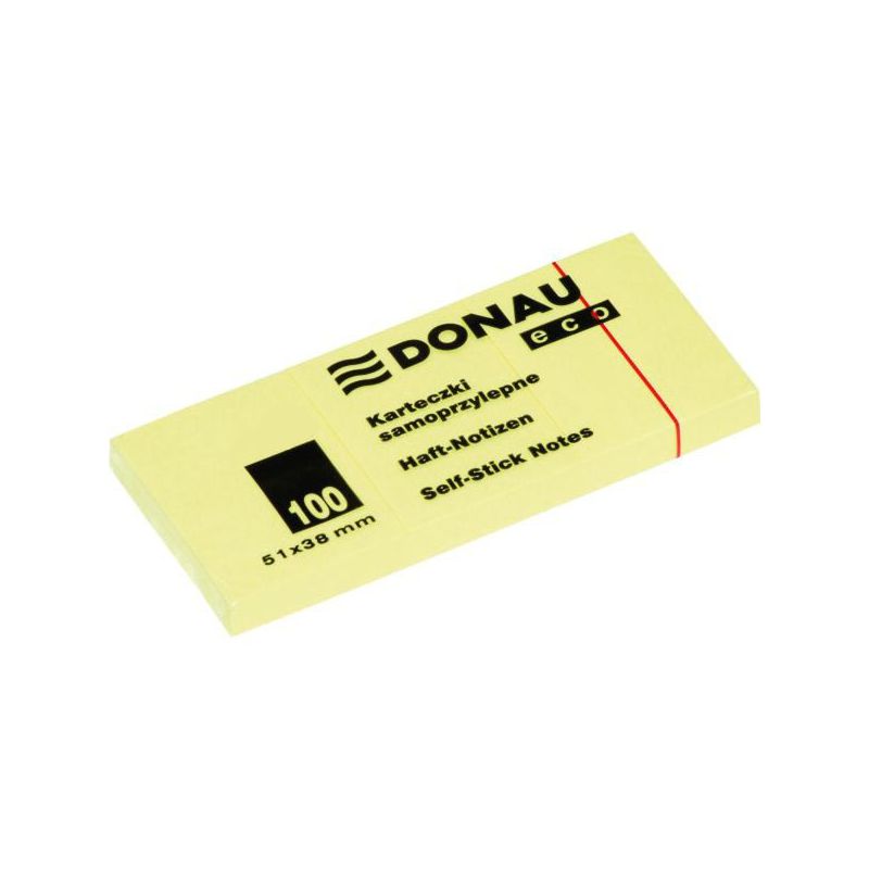 Karteczki samoprzylepne Donau Eco 51 x 38 mm żółte